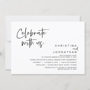 Wedding Elopement Party, Celebrate with us Invitat Invitation