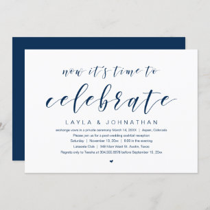 Wedding Elopement Party, it's time to celebrate In Invitation