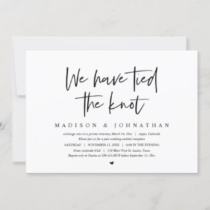 Wedding Elopement, We have tied the knot Invitation