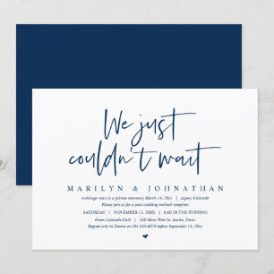 Wedding Elopement, We just could not wait Invitation