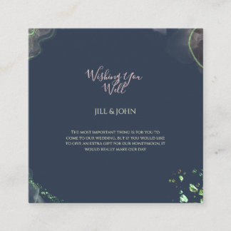 Wedding Encloser Card Emerald Green  