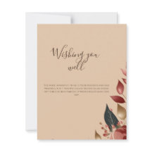 Wedding Encloser Card Modern Tropical Rose