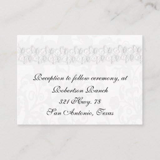 Customizable Wedding Enclosure Card Business Card Templates