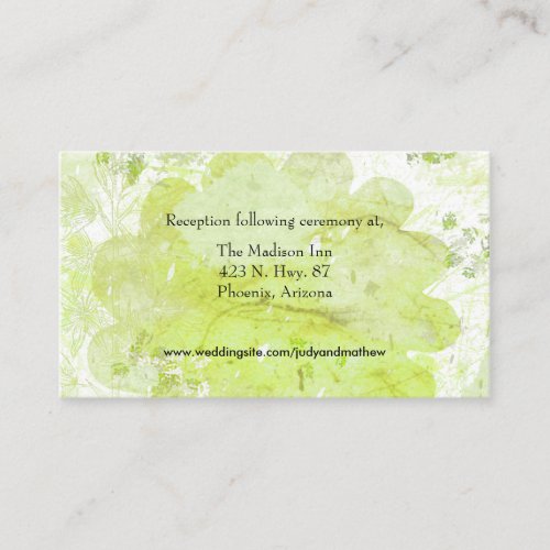 Wedding enclosure cards business card template