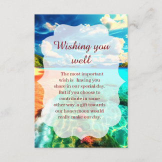 Wedding Enclosure Tropicial Beach Card Insert
