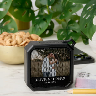 Wedding Engaged Couple photo personalized Bluetooth Speaker