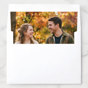 Wedding Engagement Announcement Couples Customized Envelope Liner