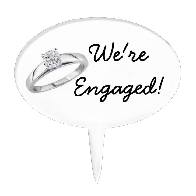 Wedding Engagement Cake Topper (Front)