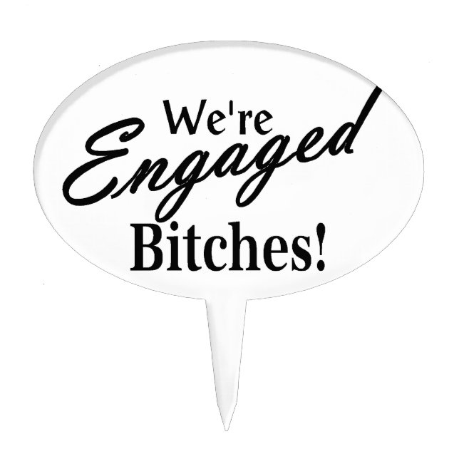 Wedding Engagement Cake Topper (Front)