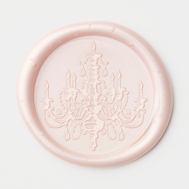 Wedding Engagement Chandelier Wax Seal Stickers (Front)