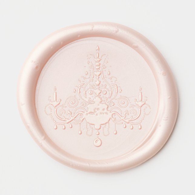 Wedding Engagement Chandelier Wax Seal Stickers (Front)
