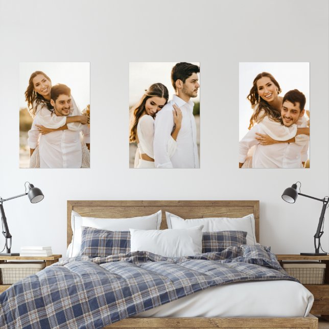 Wedding Engagement Couple Photos Wall Art Sets (Bedroom)
