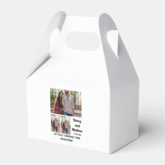 Wedding Engagement custom 3 Photo Collage Favor Boxes