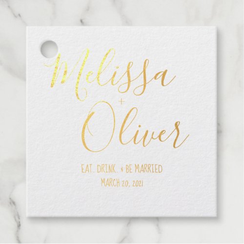 WEDDINGENGAGEMENTDECORPARTY FAVOR FOIL FAVOR TAGS