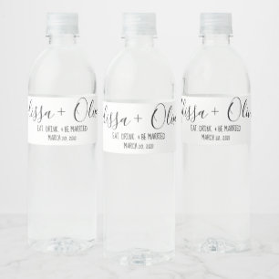WEDDING,ENGAGEMENT,DECOR,PARTY FAVOR WATER BOTTLE LABEL