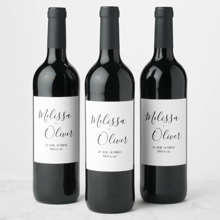 WEDDING,ENGAGEMENT,DECOR,PARTY FAVOR WINE LABEL | Zazzle.com