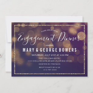 Wedding Engagement Dinner Lights Invitation