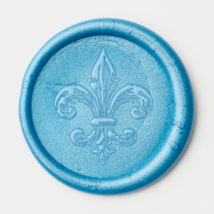 Wedding Engagement Fleur De List Wax Seal Stickers