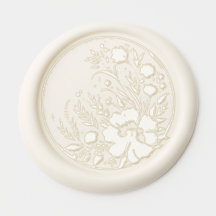 Wedding Engagement Floral Spray Wax Seal Stickers