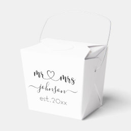 Wedding Engagement Heart Mr Mrs Personalized Name  Favor Boxes