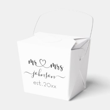 Wedding Engagement Heart Mr Mrs Personalized Name  Favor Boxes by Hot_Foil_Creations at Zazzle