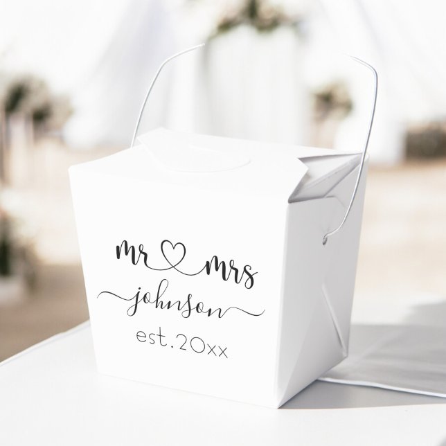 Wedding Engagement Heart Mr Mrs Personalized Name  Favor Boxes (Creator Uploaded)