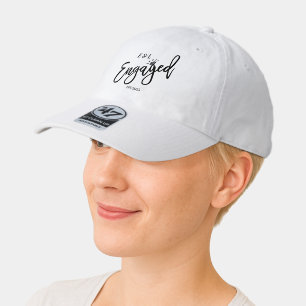 Wedding Engagement Keepsake Couple Initials 47 Brand Hat