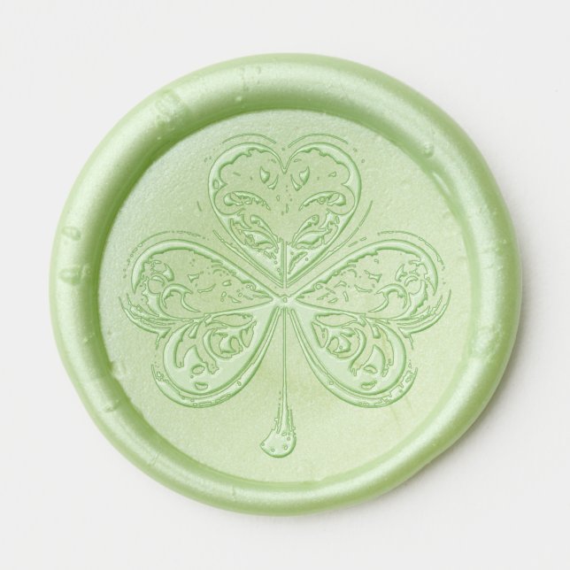 Wedding Engagement Lucky Irish Wax Seal Stickers (Front)