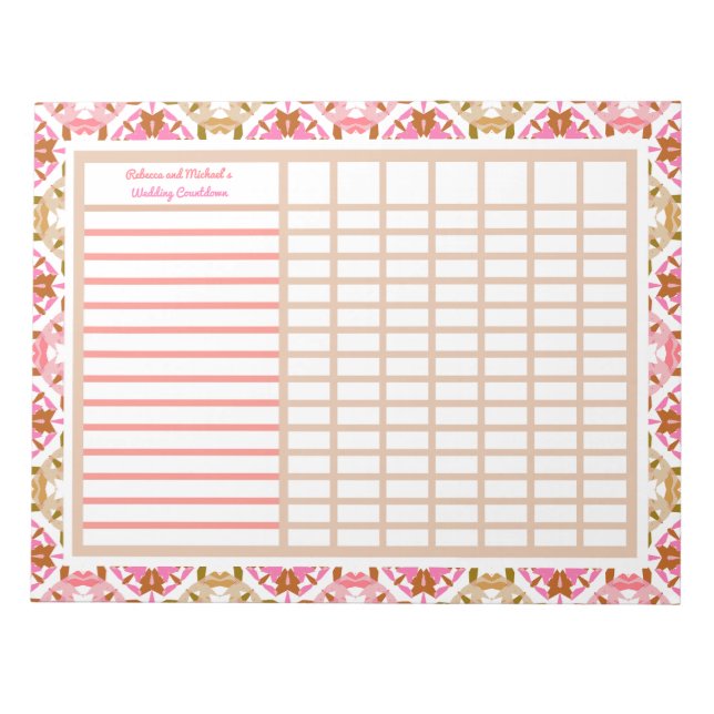 Wedding Engagement Organizer Tracker Planner Notes (Front)