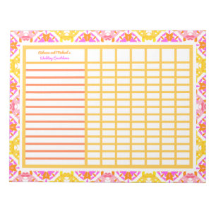 Wedding Engagement Organizer Tracker Planner Notes