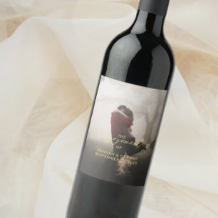 Wedding Engagement Party Add Photo Wine Label