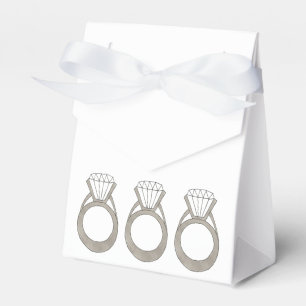 Wedding Engagement Party Bridal Shower Diamond Favor Boxes