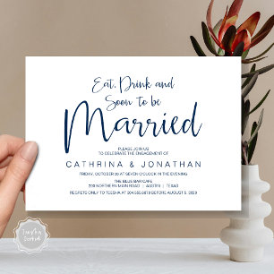 Wedding Engagement Party, Handwriting Script Invitation