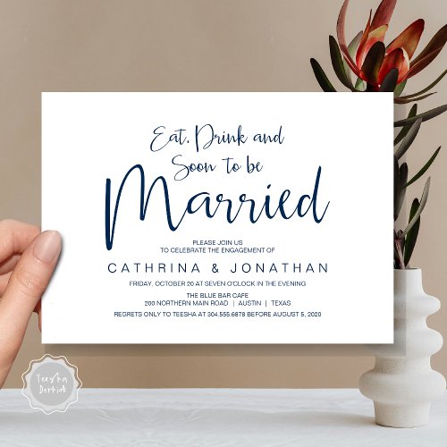 Wedding Engagement Party Handwriting Script Invitation