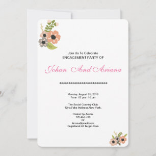 Wedding Engagement Party Invitation Card