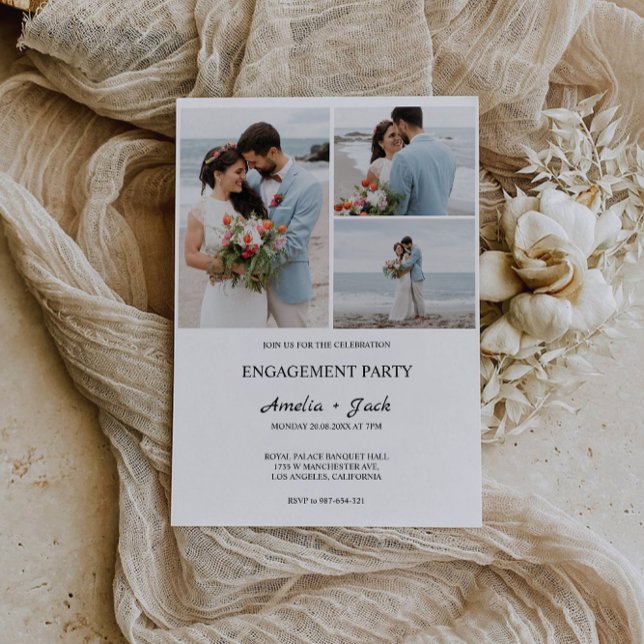 Wedding Engagement Photo Invitation Template (Wedding Engagement Photo Invitation Template)