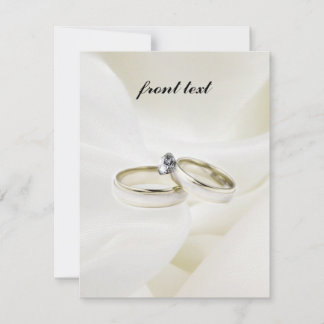 Wedding / Engagement Rings on Satin Invitation