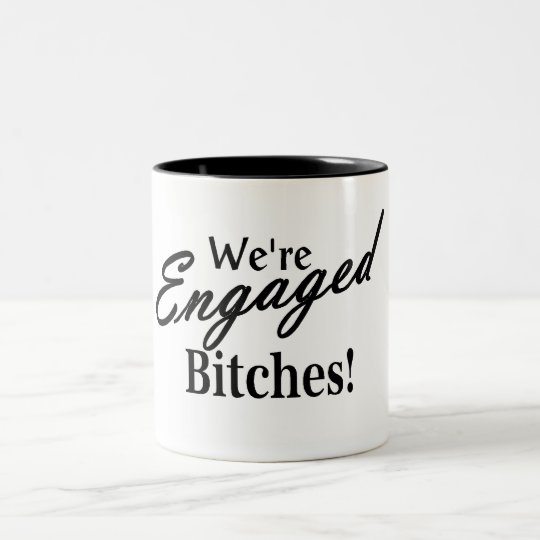 Wedding Engagement Two-Tone Coffee Mug