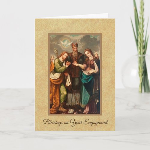 WEDDING ENGAGEMENT VIRGIN MARY ST JOSEPH CARD