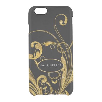 Wedding Engraved Foliage Scroll Swirl Flourishes Clear Iphone 6/6s Case by VintageWeddings at Zazzle