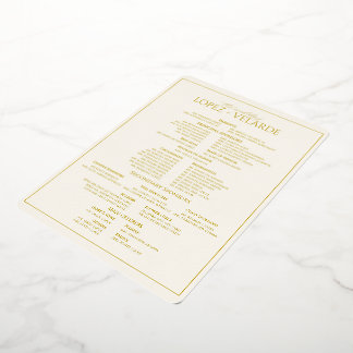 WEDDING ENTOURAGE PAGE FOIL INVITATION