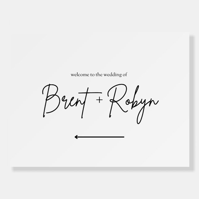 Wedding Entrance Sign (Front)