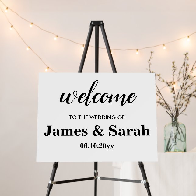 Wedding Entrance Sign Welcome to our Foam Board (In Situ (Stand))