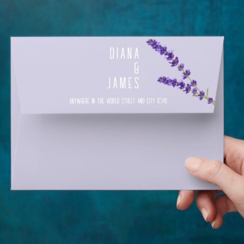 Wedding Envelope in lavender color