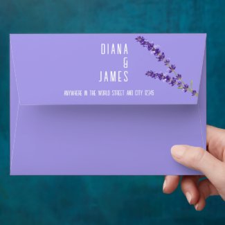 Wedding Envelope in lavender color