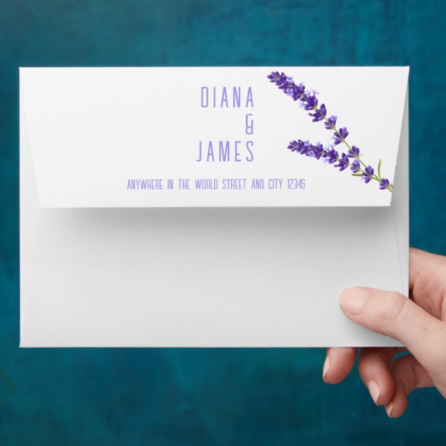 Wedding Envelope in lavender color (Hand)
