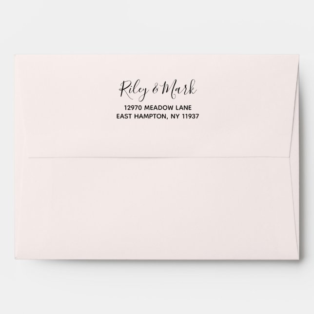 Wedding Envelope Pre-Addressed Floral Mailing E705 (Back (Top Flap))