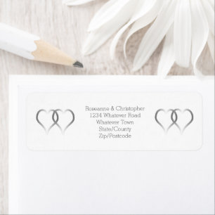 Wedding Envelope Return Address Label Hearts