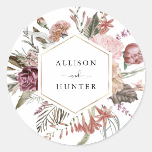 Wedding Envelope Seal Dusty Rose