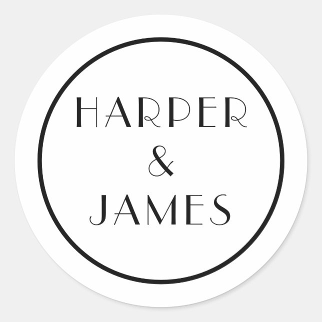 Wedding Envelope Seal in a Parisian Style (Front)